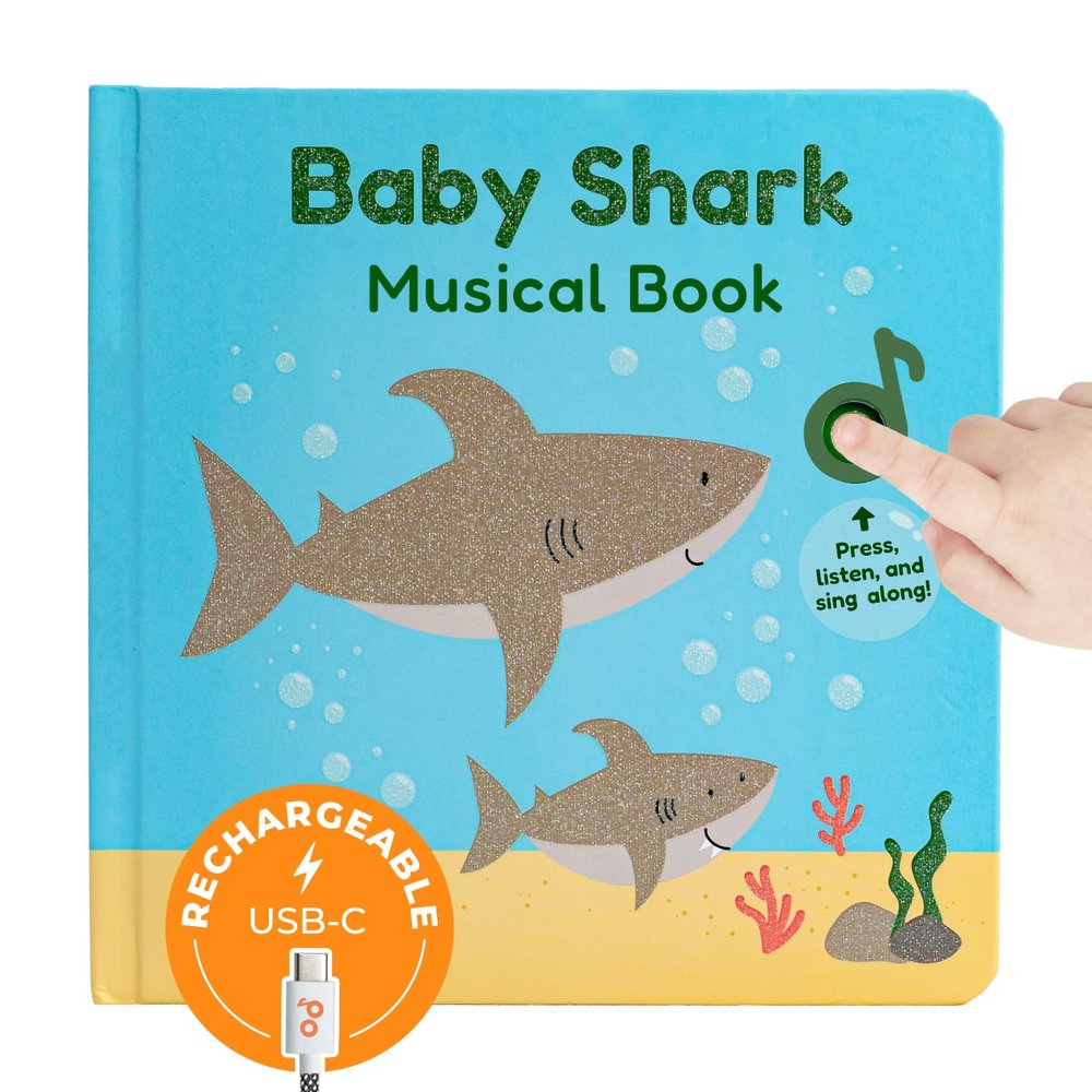 Cali's Books Baby Shark Music Book for Toddlers 1-3 Years Old - Animal Songs Musical Books, Interactive Baby Sound Book, Singing Toy for Children Girls, Learning Song Toys for Toddler Boys