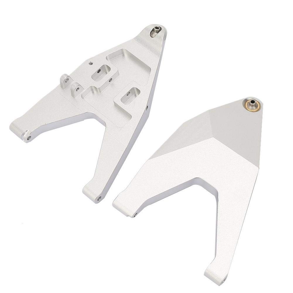 2PCS Front Lower Control Arm, Alloy RC Swing Arm Pull Rod Link Fit for UDR RC Truck Model Accessories (Silver) Udr Arms Udr Body Shell