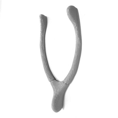 3D Cabin Fake Christmas Wish Bone : Vegan and Vegetarian Friendly (Pack of Three) Grey