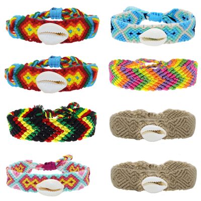 FROG SAC 8 Nepal Woven Friendship Bracelets for Adults, Braided Bracelet for Women, Boho Braided String Jewelry, Cute Braid Bracelet Pack