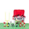 Kaskey Kids Football Guys, Red White vs. Navy White, 30 Pieces in Each Set, Includes 2 Teams, Accessories, and Travel Storage Case, Nostalgic Sports Action Figures for Imaginative Play, Ages 3 and Up view 1