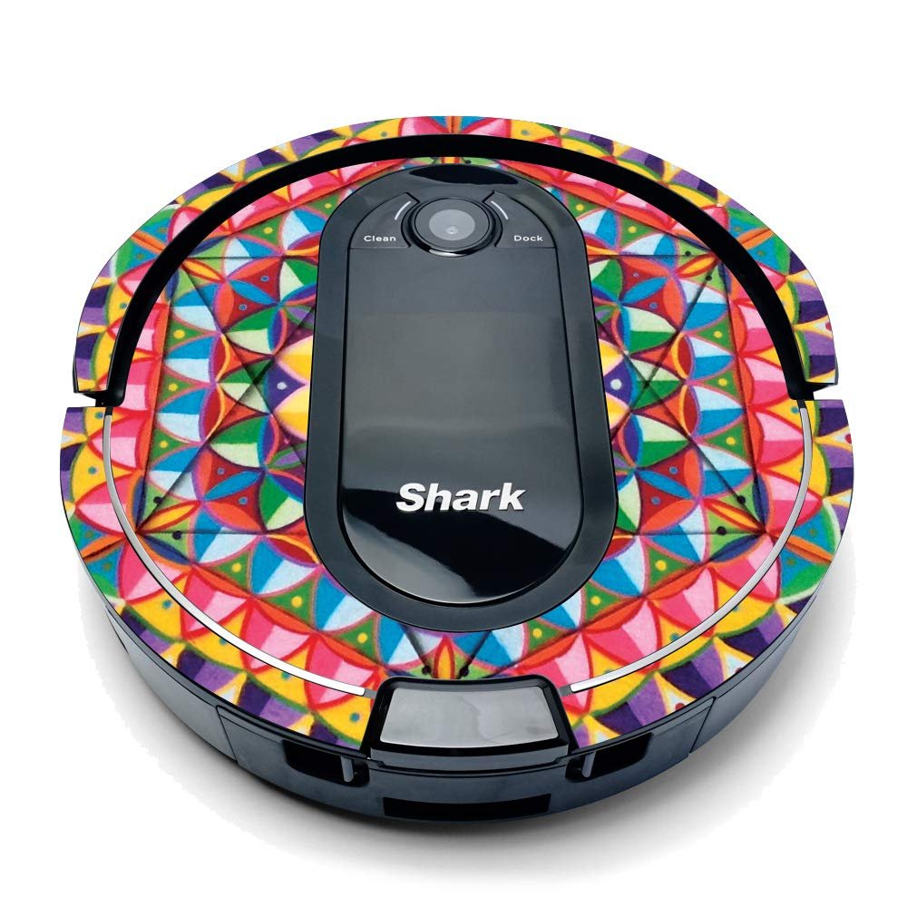 MightySkins Compatible with Shark Iq Robot - Rainbow Kaleidoscope | Protective, Durable, and Unique Vinyl Decal Wrap Cover | Easy to Apply, Remove, and Change Styles | Made in The USA