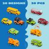 JOYIN 20PCS Die Cast Pull Back Cars, Metal Toy Cars, Car Toys Bulk, Vehicle Set for Toddlers, Kids Party Favors, Cake Toppers, Stocking Stuffers, Race Cars Toys for Boys, Christmas Grandkids Gifts view 4