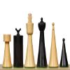 1940s Art Deco Series Weighted Staunton Chess Pieces in Ebonized Boxwood & Natural Boxwood  3.8" King | Handcrafted Wooden Chessmen for Collectors & Tournament Play by Chessbazaar view 1