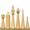 1940s Art Deco Series Weighted Staunton Chess Pieces in Ebonized Boxwood & Natural Boxwood  3.8" King | Handcrafted Wooden Chessmen for Collectors & Tournament Play by Chessbazaar view 3