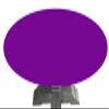 Playezze Felt Poker Table Cover fits Oval/Round Table with Leaf Insert - Made to Order in USA (Purple, 42 by 60 inch Oval) view 1