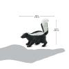 Safari Ltd. Striped Skunk Figurine - Realistic 2.5" Plastic Model Figure - Educational Toy for Boys, Girls & Kids Ages 3+ view 3