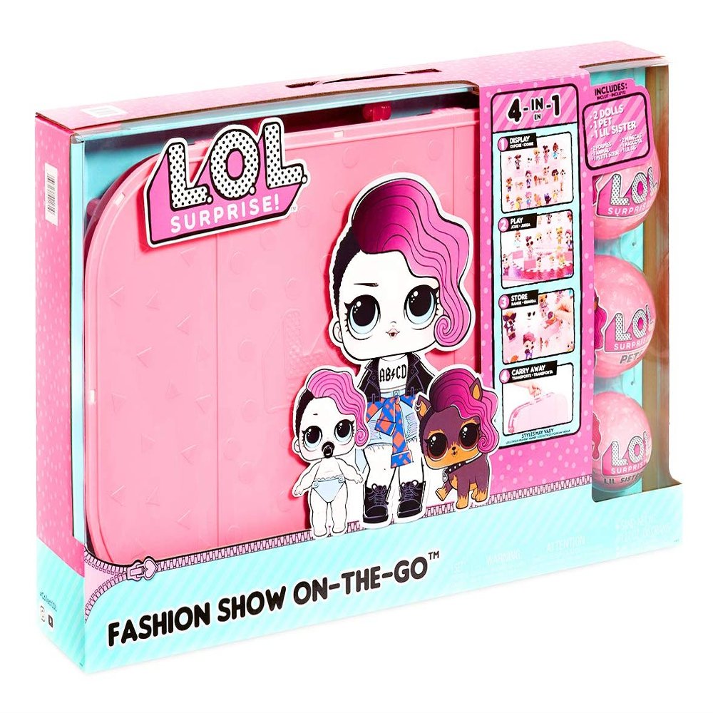 LOL Surprise Fashion Show on the Go with Surprise Family - Light Pink Case