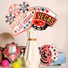 60 Pieces Casino Centerpiece Sticks Decorations Las Vegas Party Table Toppers Decorations Casino Cupcake Toppers Bulk Food Decoration for Night Adult Birthday Themed Party Supplies(Las Vegas) view 4