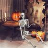 Giantex 5.4 Ft Halloween Skeleton, Life Size Realistic Human Bones, PP Material, Seven Adjustable Joints, Can be Suspended from Ceiling, Halloween Skeleton Decor Suitable for Prank Themes view 1