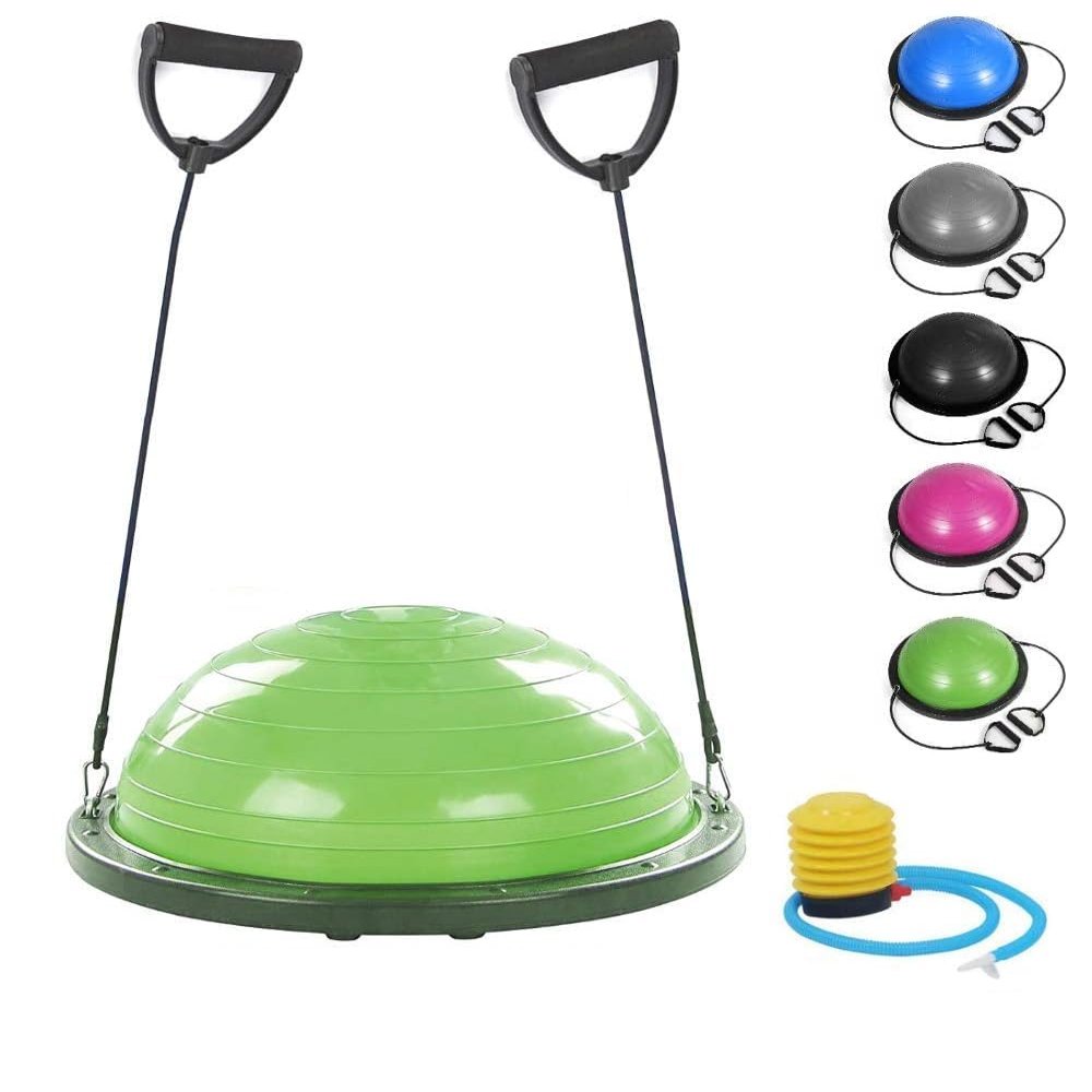FMYBB70E Fitness Balance Ball (Diameter 60 cm) ABS VC Gymball Training Board Half Ball Dome Balance Resistance Strength Core (Green)
