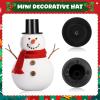 STOBOK 100Pcs Mini Black Top Hats: Plastic Small DIY Craft Magician Hats for Snowman Decorating, Christmas Party Supplies, Cupcake Toppers, Dollhouse Miniatures view 3