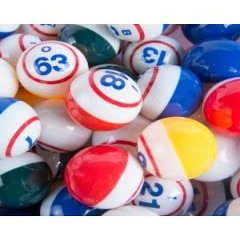 United Novelty Professional Bingo Ball Set- Multi Colored Single Numbered Coated Set- 75 Balls- B1-O75
