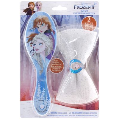 Townley Girl Disney Frozen 2 Elsa and Anna Hair Brush and Hair Bow, Set of 12