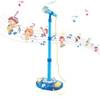 KidPlay Kids Karaoke Microphone Singing Music Machine with Adjustable Stand, Pop Star Musical Toy Blue view 2