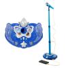 KidPlay Kids Karaoke Microphone Singing Music Machine with Adjustable Stand, Pop Star Musical Toy Blue view 3