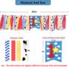 WAOUH Highchair Banner for 1st Birthday - First Baby Party Theme Decoration, Fabric Garland Cake Smash Photo Prop, Souvenir and Gifts (Blue Boy Girl Banner) view 2