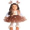 Sweet Dolly 18 Inches Doll Clothes Christmas Deer Costume Tutu Dress fits 18 Inch Doll view 1