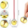 WJBB Jingle Bell Necklaces Christmas Bell Necklaces Large Golden Bell Necklace for Christmas (12 Pieces) view 2