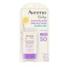 Aveeno Baby Continuous Protection Mineral Sunscreen Stick for Sensitive Skin with Broad Spectrum SPF 50 Protection for Face & Body, Naturally Sourced 100% Zinc Oxide, Travel Size, 0.47 oz view 1