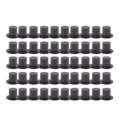 Toyvian Mini Clown Hat, 100pcs Black Plastic Costume Headwear for DIY Crafts, Christmas Wine Bottle Cover Decoration, Suitable for Children, DIY Enthusiasts, Educators