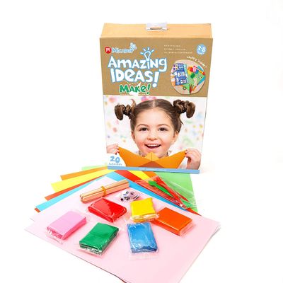 Micador jR. Amazing Ideas Activity Pack, Make - 20 Activities + Modeling Clay + Tools - Sensory, Imagination, Play Development - Ages 3+