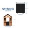 Backyard Discovery Sweetwater Cedar Wooden Kids Playhouse Cottage with Play Kitchen, Snack Bar, Half Door, Toy Phone, Windows, Flowerpot Holders, and Working Doorbell for Outdoor Imaginative Play view 3