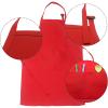 LOYHUANG Toal 8sets Kids Apron and Chef Hat Set, Kids Chef Kitchen Children Colorful Adjustable Bib Aprons with 2 Pockets for Girls Boys Painting Cooking Baking Wear(8set,8 Colours) view 2