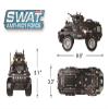 QXB Swat Police Truck Armored Tactical Transport Vehicle Building Blocks (549 PCS) view 4