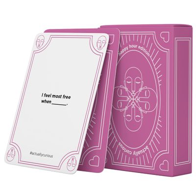 Actually Curious Happy Hour Edition! Icebreaker Card Game for Adults, Couples & Family, Fun Date Night & Party Game, Bachelorette & Romantic Gift