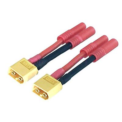 2pcs 4mm Banana Bullet Male to XT60 Male Adapter Charger Cable for RC HXT