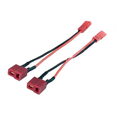2pcs JST 2P Female to T-Plug Deans Female Adapter Charger Cable for RC Power