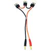 4mm Banana Bullets to 3 TRX Male Series Charger Lead Cable for RC Power view 1
