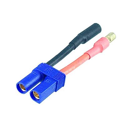 1pce EC5 Female to 5.5MM Bullet Connector/Adapter 12AWG Wire for RC Power