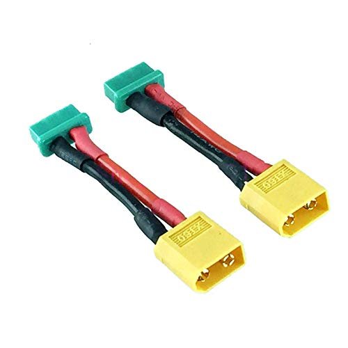 2pcs XT60 Male to MPX Multiplex Female Adapter 14AWG 5CM Wire for RC Battery