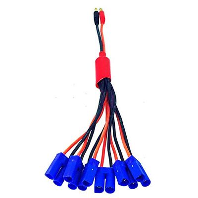 1 to 6 EC5 Male to 4mm Banana Plug Charger Lead Cable for lipo NiMh NiCd