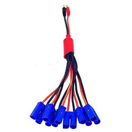 1 to 6 EC5 Male to 4mm Banana Plug Charger Lead Cable for lipo NiMh NiCd
