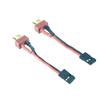 2pcs Futaba/JR Male to T-Plug Deans Male Adapter 20AWG 10CM Wire Charger Cable view 1