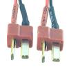 2pcs Futaba/JR Male to T-Plug Deans Male Adapter 20AWG 10CM Wire Charger Cable view 3