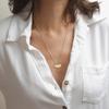 Endless Story 6mm Personalized Tiny Disk Necklace,Custom Initial Necklace,Kids Multi-Tag Initial Disk Necklace (Silver) view 2
