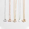 Endless Story 6mm Personalized Tiny Disk Necklace,Custom Initial Necklace,Kids Multi-Tag Initial Disk Necklace (Silver) view 3