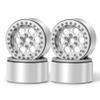 QUE-T Pack of 4 Metal 2.2" Beadlock Wheel Rims Hubs for Axial Wraith 90018 90046 D90 1/10 RC Crawler Car (Silver) view 1