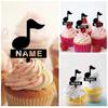 TA0620 Music Note Silhouette Party Wedding Birthday Acrylic Cupcake Toppers Decor 10 pcs with Personalized Your Name view 2