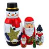 Konrisa 5 Pcs Nesting Dolls Santa Claus Snowman Matryoshka Nesting Dolls for Kids Adult Handmade Figurines Wooden Stacking Dolls Wedding Birthday Gift Party Supplies view 1