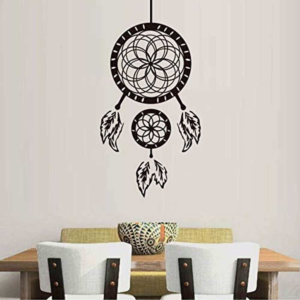 Indian Dream Catcher Feathers Bedroom Home Removable Adhesive Kids Nursery Wall Decals Decor Vinyl Sticker IR9329