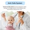 Hands-Free Baby Bottle - Anti-Colic Nursing System 9 oz Baby Bottle with Fast Flow Nipple/Teat 3m+ with Tube Straw Feeding System for Toddler (2 Bottles - Elephant) view 3