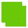 BOROLA Classic Large-Sized Bricks Baseplates 10" x 10", Multi-Color Building Brick Base Plate Compatible with Most Major Brands Perfect for Creative Play(2PCS,Light Green) view 1