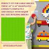 BOROLA Classic Large-Sized Bricks Baseplates 10" x 10", Multi-Color Building Brick Base Plate Compatible with Most Major Brands Perfect for Creative Play(2PCS,Light Green) view 2