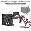 GoolRC RC Car Motor Heatsink Cooling Fan with Thermal Sensor CNC Aluminum Alloy Clamp Heatsink for 4268 4274 Motors 1/8 1/10 Buggy Cars (Black) view 2