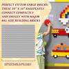 BOROLA Classic Large-Sized Bricks Baseplates 10" x 10", Multi-Color Building Brick Base Plate Compatible with Most Major Brands Perfect for Creative Play(2PCS,Gray) view 2